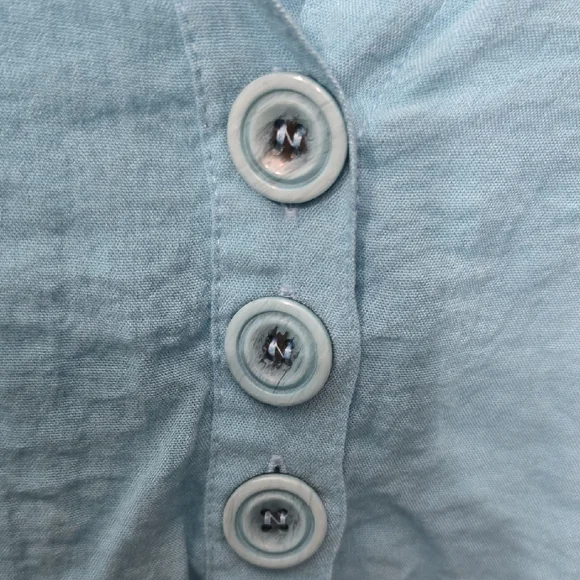 Habitat Blue Boxy Button Down Shirt - Picture 4 of 8